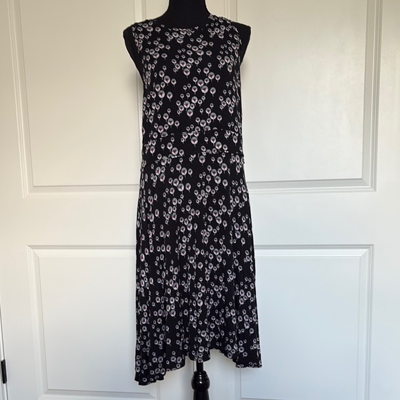 LOFT Dandelion Black and White Sleeveless Midi Sundress‎ - Picture 2 of 8